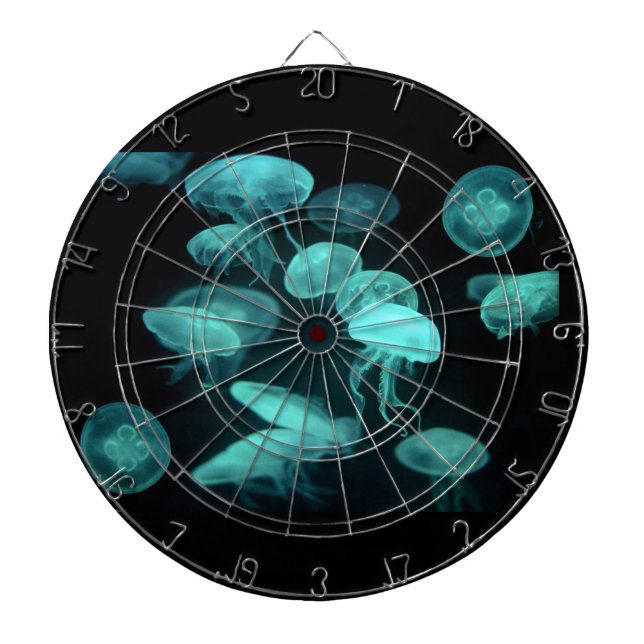 jelly fish dart board black light glow party (Front)