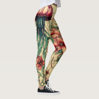 jelly fish designed leggings