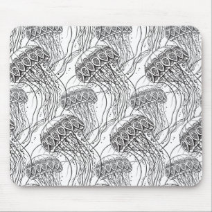 Jelly Fish Doodle Mouse Pad
