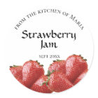 Jelly Fraise Jam Jar Lid Étiquette