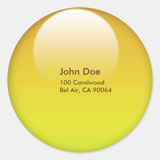 Jelly gold button envelope sealers classic round sticker (Front)