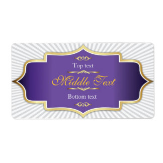 Jelly Jam Style élégant Étiquette violet
