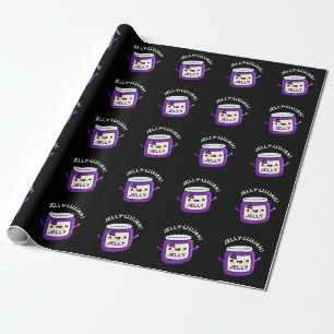 Jelly-llujah Funny Jelly Pun Dark BG Wrapping Paper