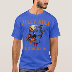 Jelly Roll Somebody Save Me Orange Rough Letters S T-Shirt