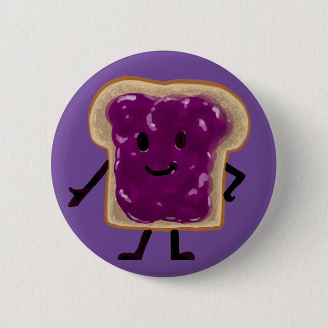 Jelly Sandwich Buddy 2 Inch Round Button (Front)