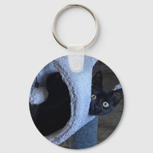 Jellybean - Black Rescue Kitty Keychain