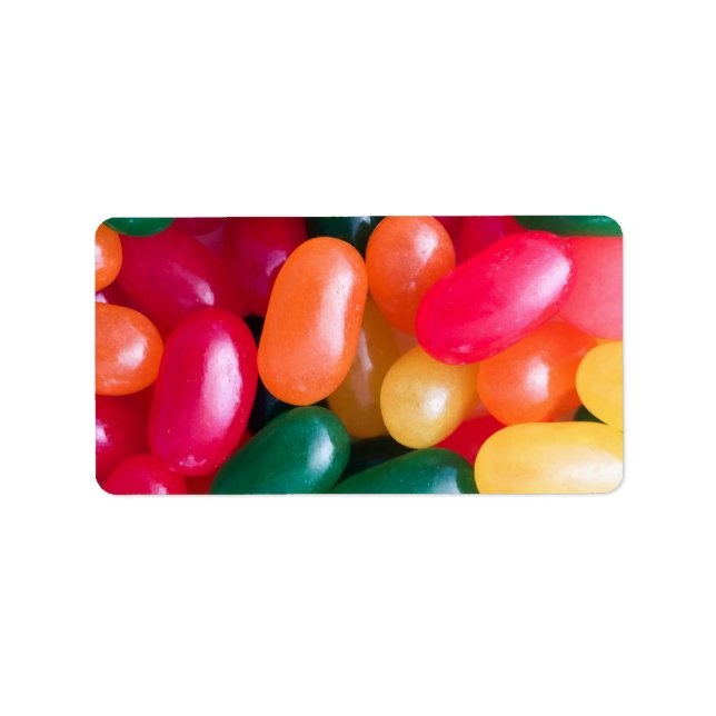 Jellybeans Easter Jellybean Background Jelly Beans Label (Front)