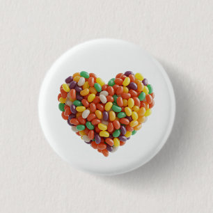 Jellybeans Heart 1 Inch Round Button