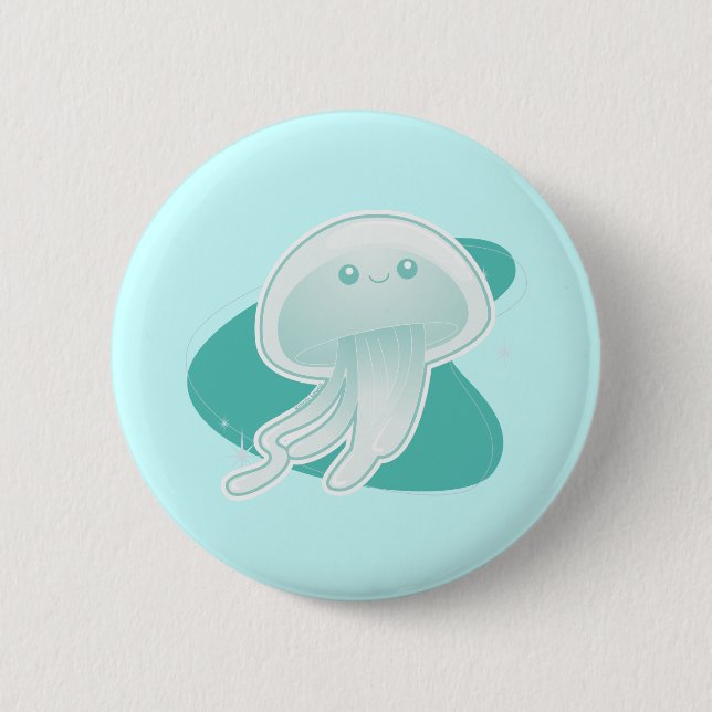 Jellyfish 2 Inch Round Button (Front)