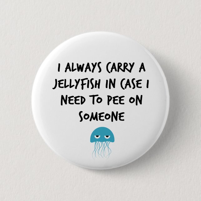 Jellyfish 2 Inch Round Button (Front)