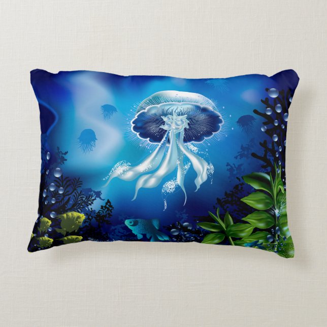 Jellyfish Accent Pillow (Back)