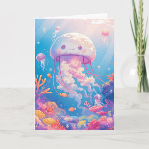 Jellyfish and Coral Wonders Card