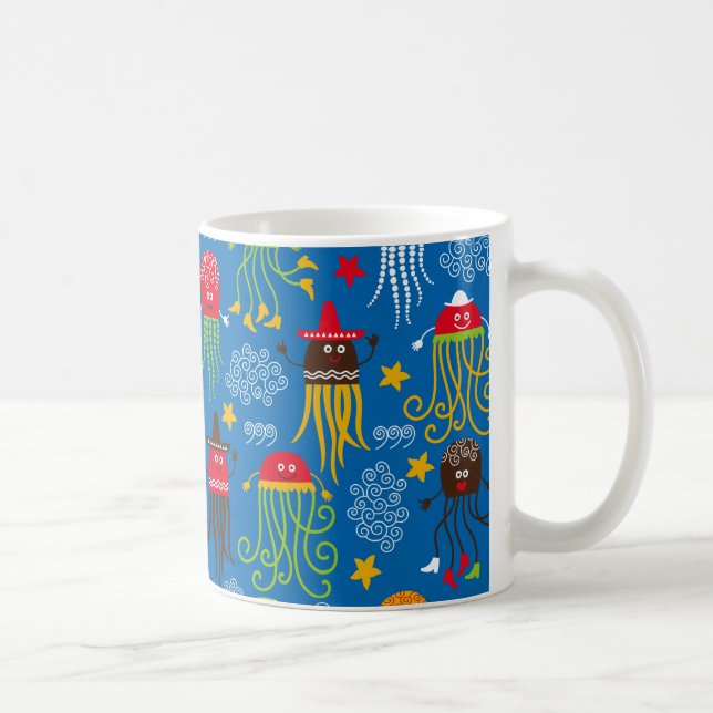 Jellyfish and Octopus Coffee Mug (Right)