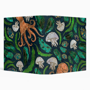 Jellyfish and Octopus Pattern Binder