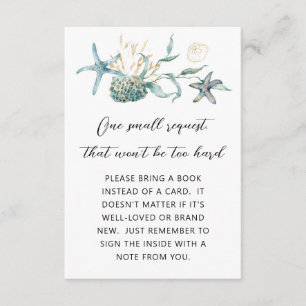 Jellyfish Baby Shower Book Request Enclosure Card