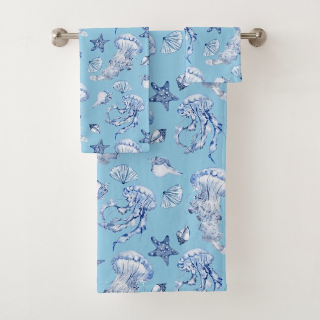 Jellyfish Bath Towel Set (Insitu)