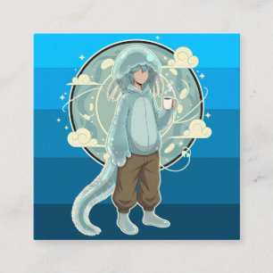 Jellyfish Boy Anime Coffee Art Loyalty Card