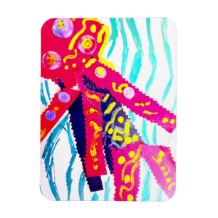 Jellyfish colourful summer magnet
