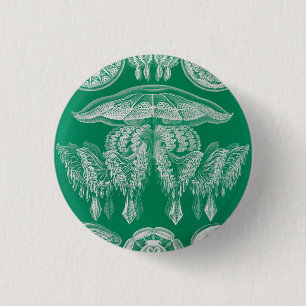 Jellyfish, Discomedusae by Ernst Haeckel 1 Inch Round Button