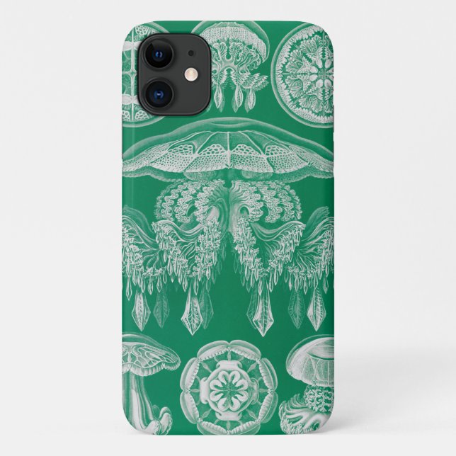 Jellyfish, Discomedusae  by Ernst Haeckel Case-Mate iPhone Case (Back)