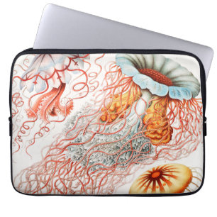 Jellyfish, Discomedusae by Ernst Haeckel Laptop Sleeve