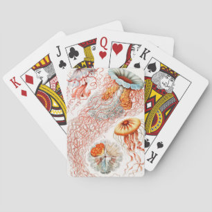 Jellyfish, Discomedusae by Ernst Haeckel Playing Cards