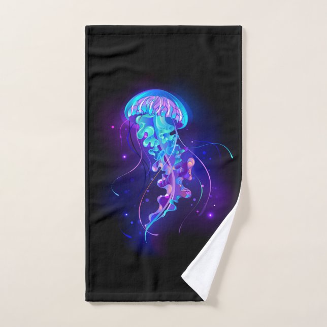Jellyfish éclatante couleur (Serviette à main)