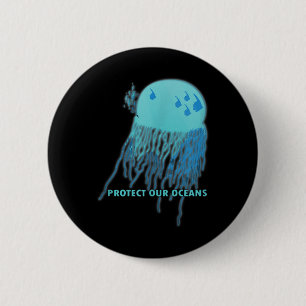 Jellyfish Environmental Protection, Climate Protec 2 Inch Round Button