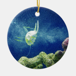 jellyfish fish custom personalize Anniversaries Ceramic Ornament