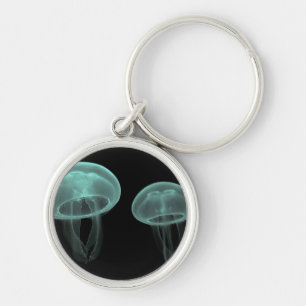 jellyfish fish custom personalize Anniversaries Keychain