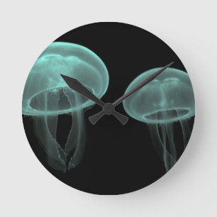 jellyfish fish custom personalize Anniversaries Round Clock