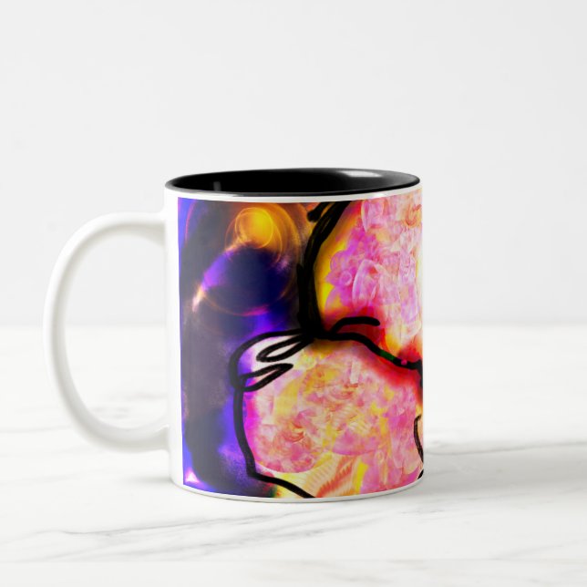 Jellyfish fun  Two-Tone coffee mug (Left)