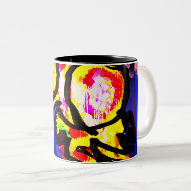 Jellyfish funny Two-Tone coffee mug (Front Right)
