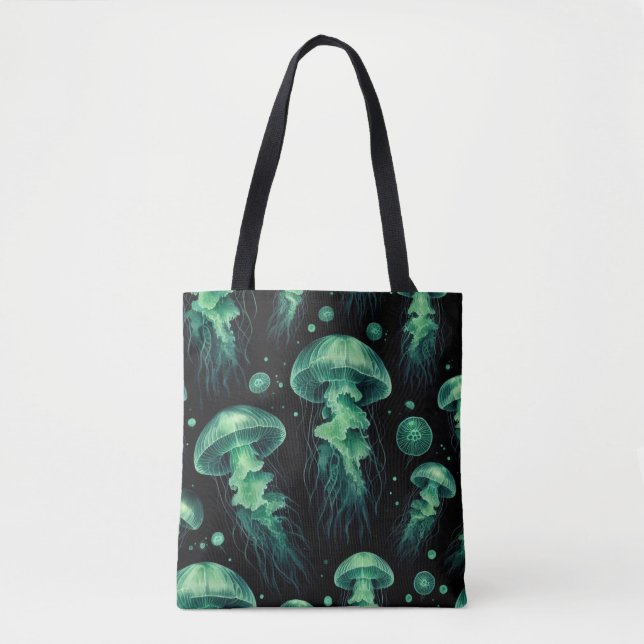 Jellyfish Glow Tote Bag (Front)