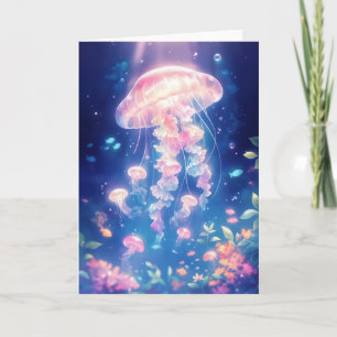 Jellyfish Glowing Ghost of the Ocean Card