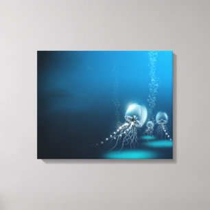 Jellyfish in the Ocean Canvas