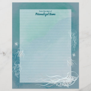 Jellyfish Jive Lined Paper Sheets