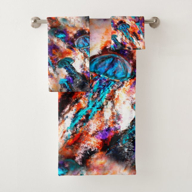 Jellyfish Jump Bath Towel Set (Insitu)