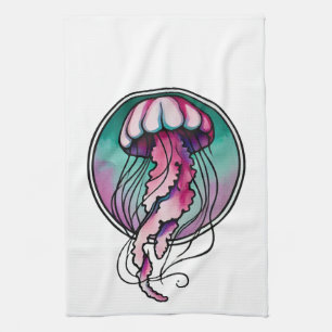Jellyfish kitchen towel