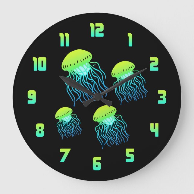 Jellyfish Large Clock (Front)