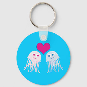 Jellyfish Love Keychain
