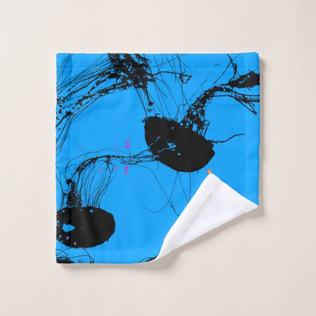 Jellyfish - Marine Animals Bath Towel Set (Wash Cloth)