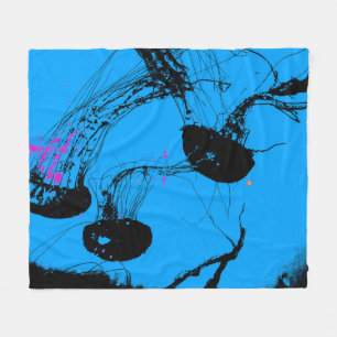 Jellyfish - Marine Animals Fleece Blanket