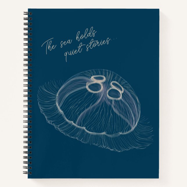 Jellyfish Notebook – “The Sea Holds Quiet Stories” (Front)