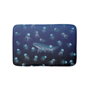 Jellyfish Ocean Pattern Bath Mat