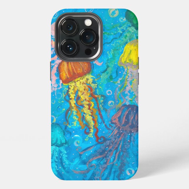 jellyfish, ocean, sea iPhone case (Back)