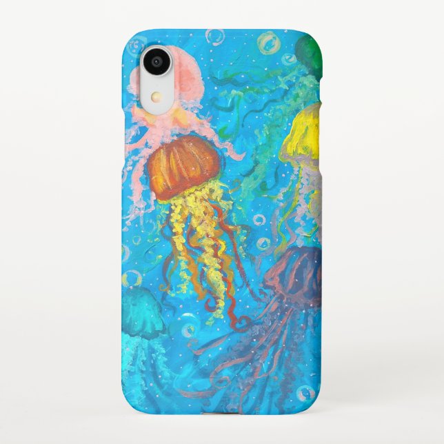 jellyfish, ocean, sea iPhone case (Back)