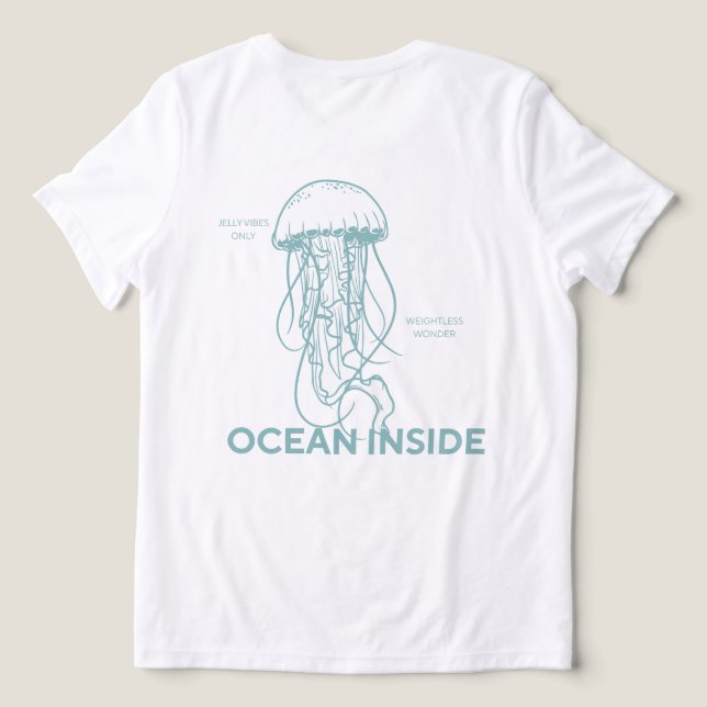 Jellyfish Ocean Vibes Tri-Blend Shirt (Design Back)