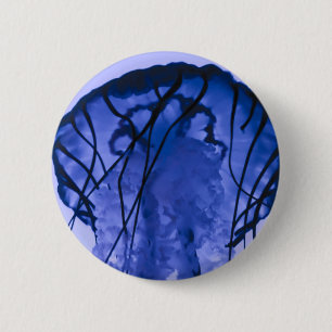 Jellyfish on Blue 2 Inch Round Button