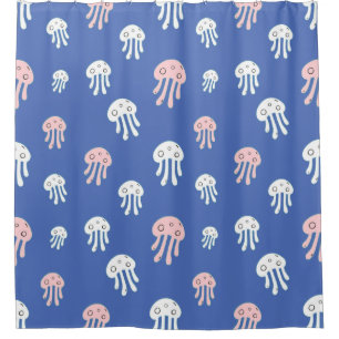 Jellyfish on Blue Background